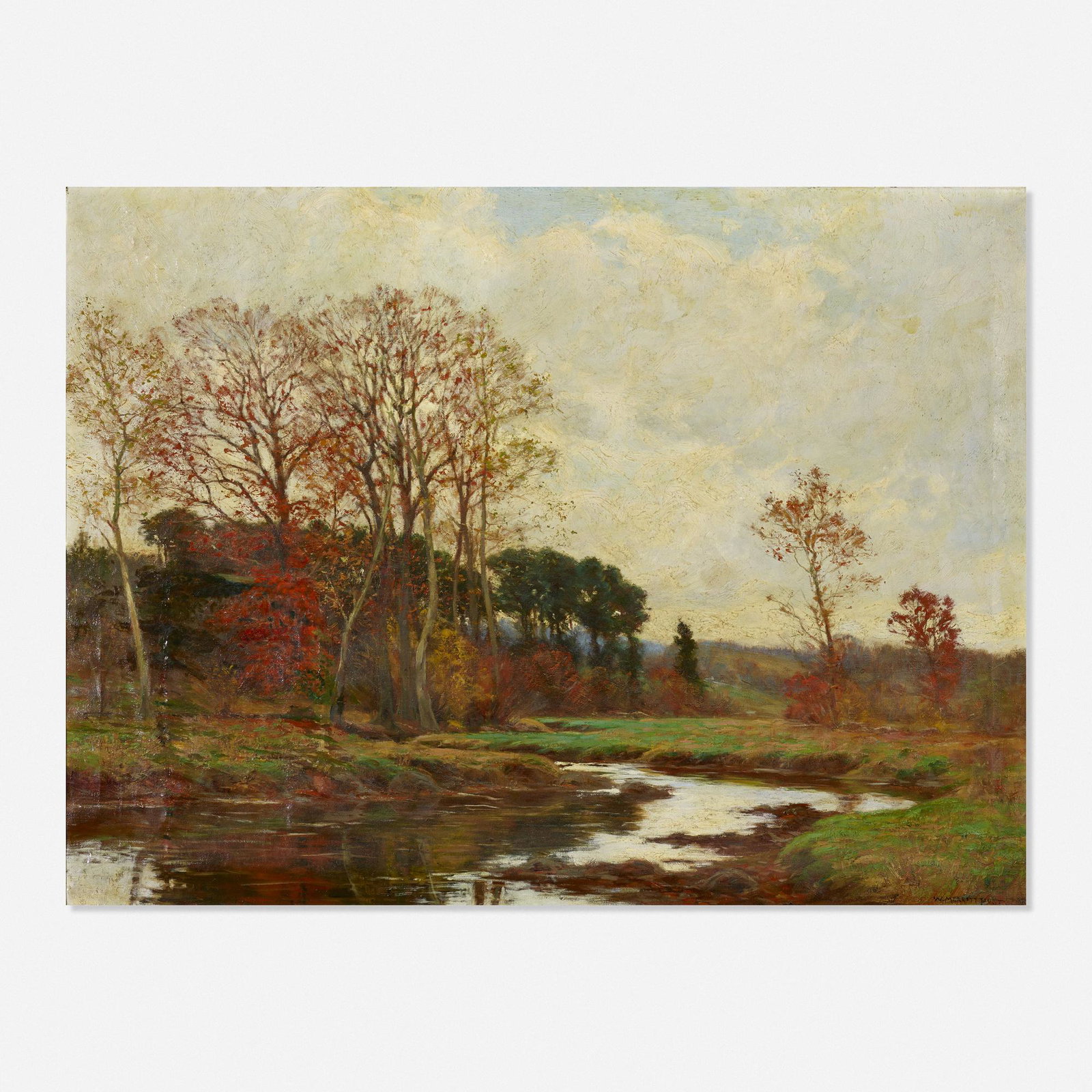 William Merritt Post, Untitled: William Merritt Post Untitled oil on canvas 30 h × 40 w in (76 × 102 cm) Signed to lower right 'W. Merritt Post'.