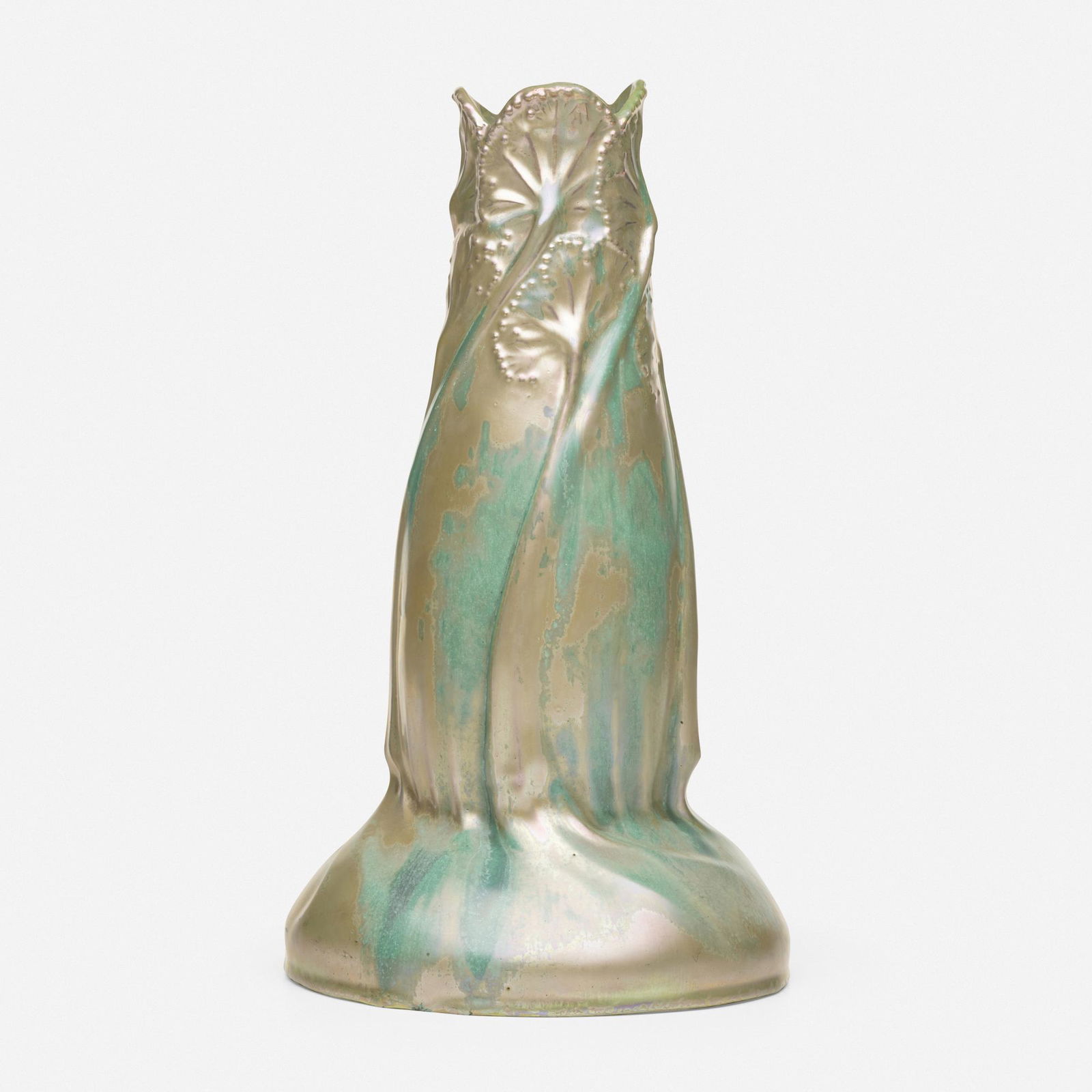 Charles Catteau for Rambervillers, vase: Charles Catteau for Rambervillers vase France, c. 1905glazed earthenware11.75 h × 6.75 dia in (30 × 17 cm) Impressed signature to underside 'Charles Catteau' with ink-stamped manufact