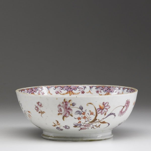 CHINESE EXPORT Bowl formed with no bottom: CHINESE EXPORT Bowl formed with no bottom, 18th C. Probably a funnel. 3 1/4'' x 8 3/4'' dia.