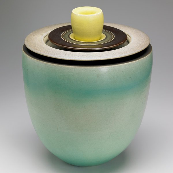 ART NELSON Glazed earthenware four-piece sculpture: ART NELSON Glazed earthenware four-piece sculpture. Signed. 18'' x 14 1/2''