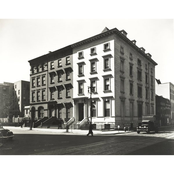 BERENICE ABBOTT Photo, ''Fifth Avenue Houses'': BERENICE ABBOTT (American, 1898-1991) ''Fifth Avenue Houses, Nos. 4, 6, 8,'' gold toned gelatin silver print, 1936 (printed 1976). Signed on mount. 10 5/8'' x 13 1/2'' (sheet)