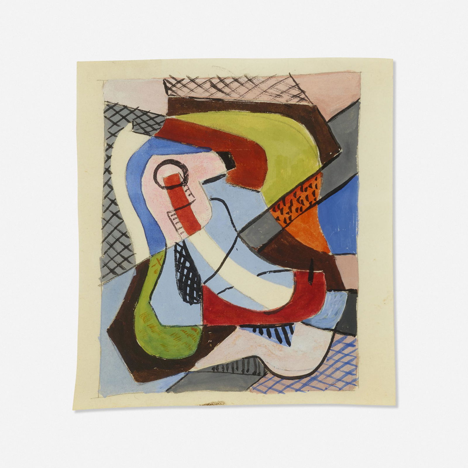 Louis K. Stone, Untitled: Louis K. Stone Untitled watercolor and gouache on paper4 h × 3.75 w in (10 × 10 cm)