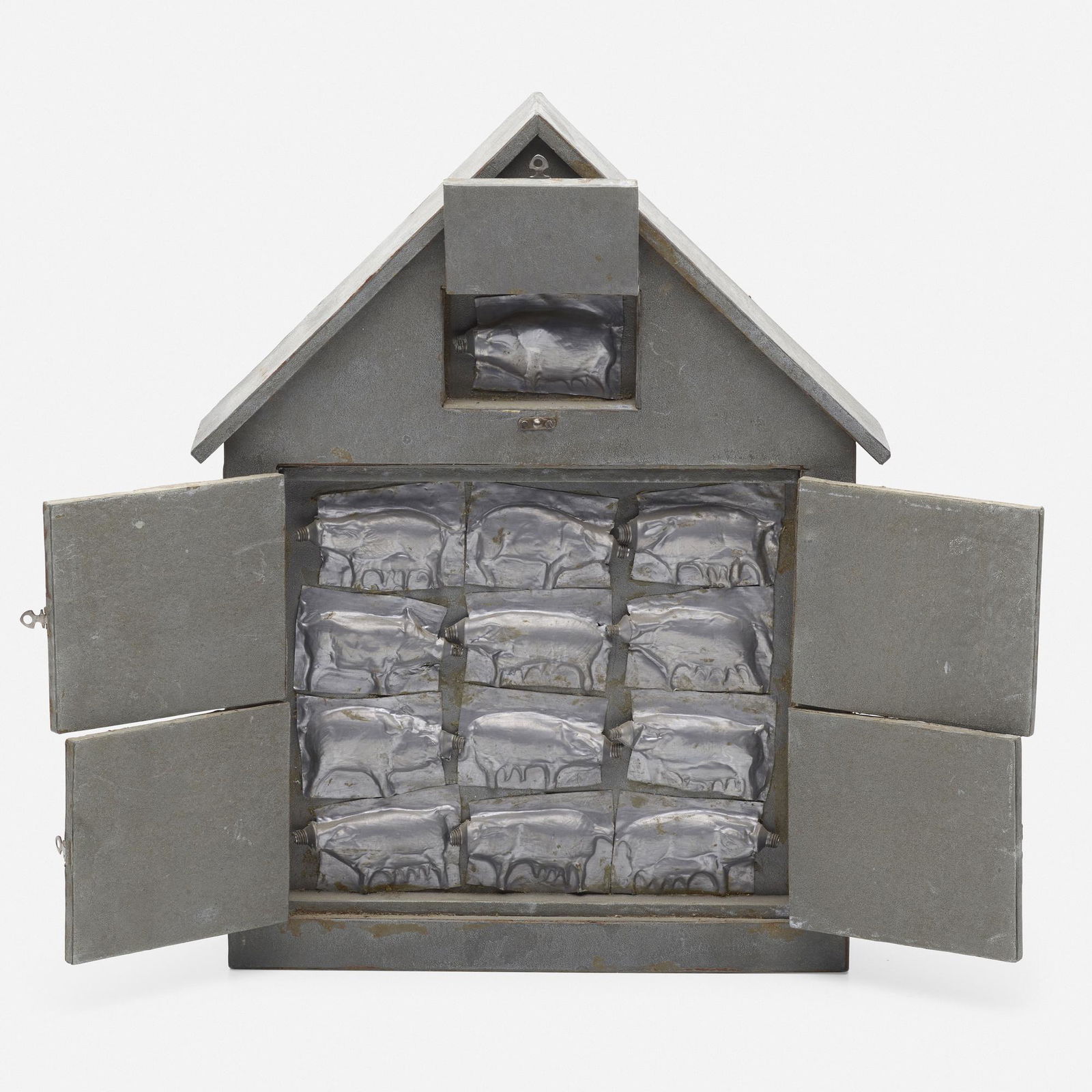 Barry Cohen, Untitled: Barry Cohen Untitled metal and wood12.75 h × 10 w × 2.25 d in (32 × 25 × 6 cm) Provenance: The Artist | Allan Stone Gallery, New York