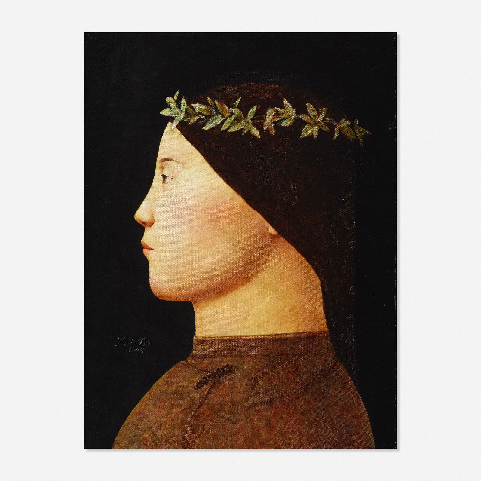 Xue Mo, Mongolian Portrait: Xue Mo Mongolian Portrait 2004oil on linen24 h × 18 w in (61 × 46 cm) Signed and dated to left edge 'Xue Mo 2004'. Provenance: Borghi Fine Art, Englewood, NJ |