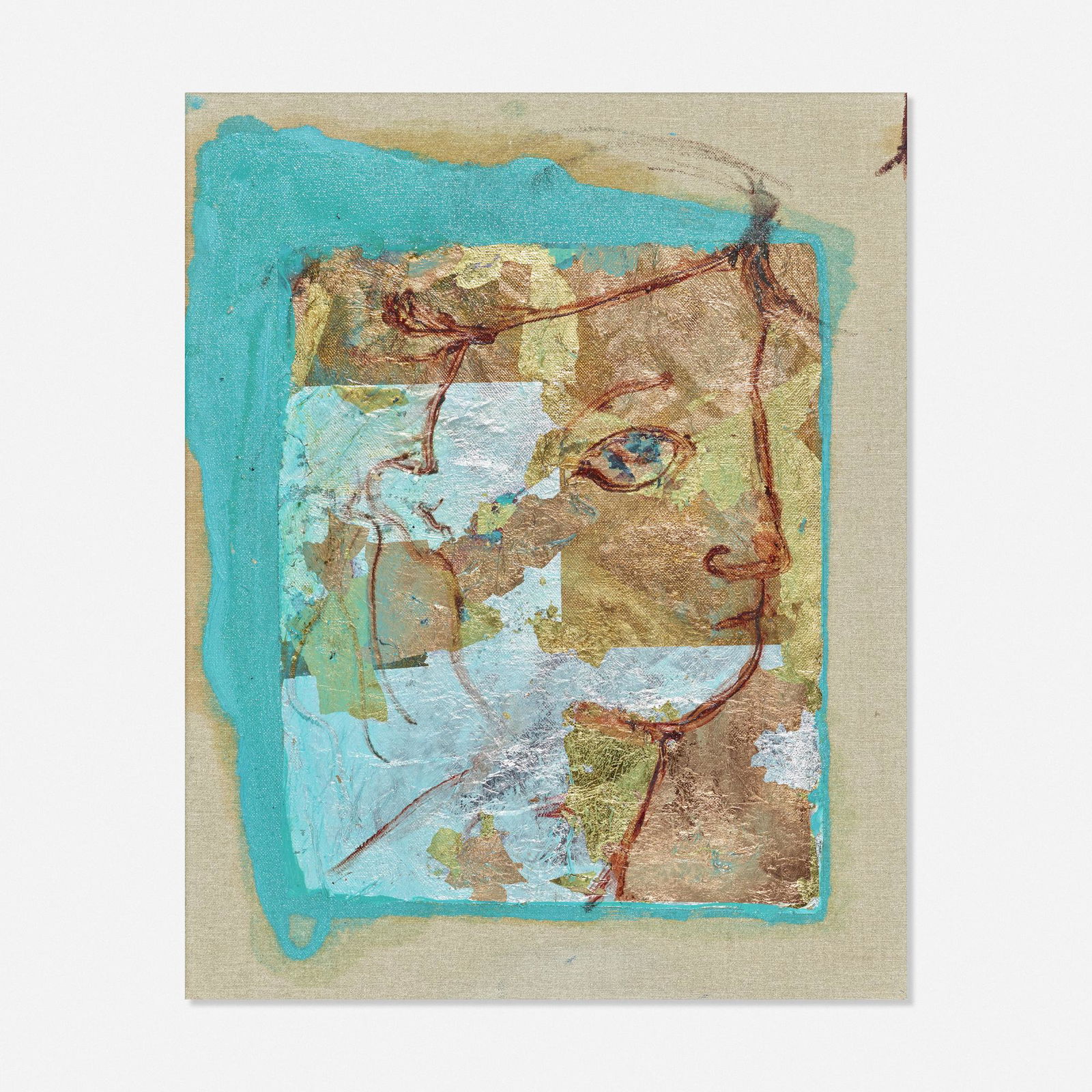 Michaela Eichwald, Dramatic Art School: Michaela Eichwald Dramatic Art School 2007oil paint, copper, aluminum, and brass19.5 h × 15.75 w in (50 × 40 cm) Signed, titled and dated to verso 'Dramatic Art School Eichwald 2007'.