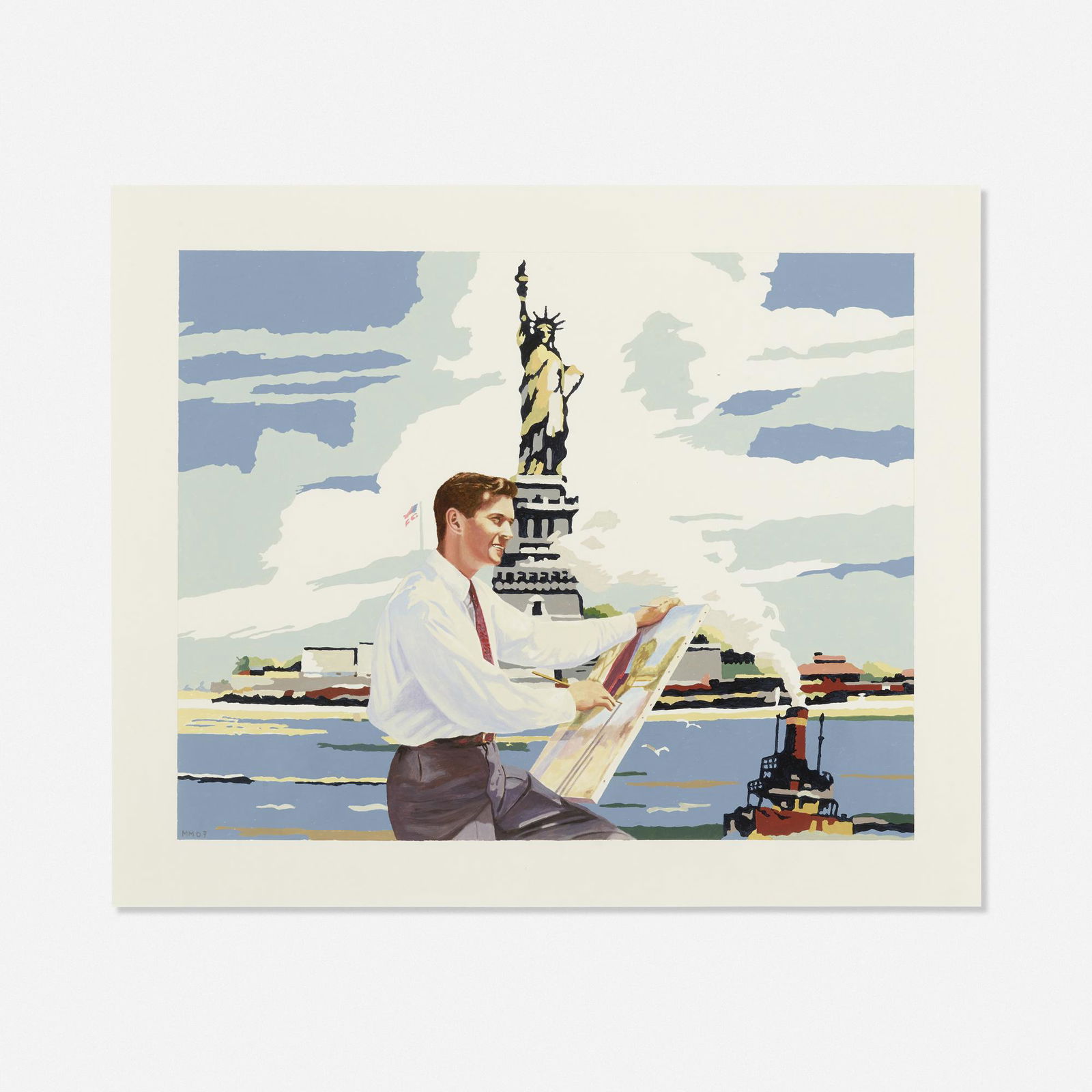 Martin Mull, Study for Art in America: Martin Mull Study for Art in America 2007oil on paper20 h × 24 w in (51 × 61 cm) Measurements are of sight. Signed and dated to lower left 'MM 07'. Provenance: