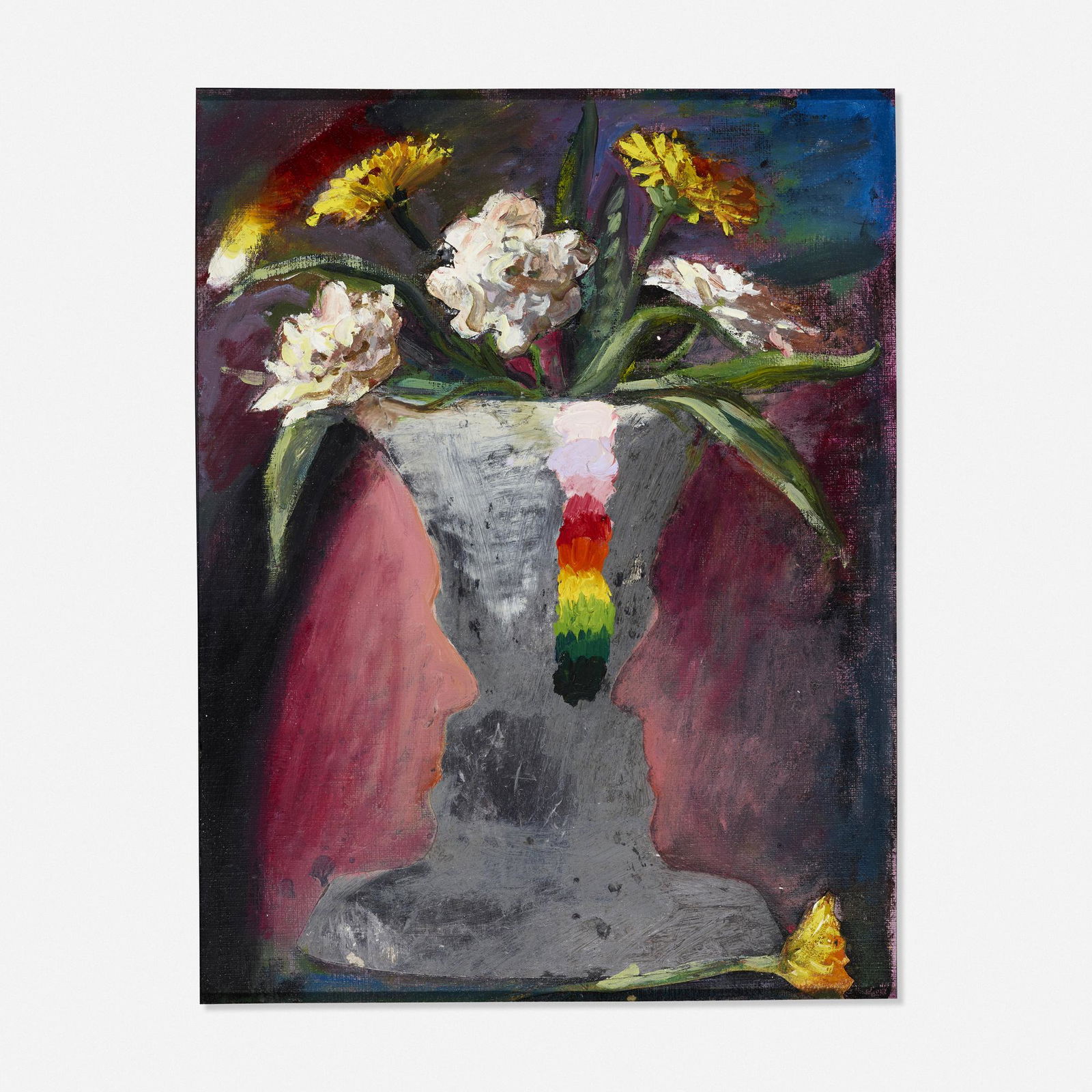 T.M. Davy, Self Portrait of the Flowers: T.M. Davy Self Portrait of the Flowers 2009cut paper, metallic paper, pastel, acrylic paint, oil paint11 h × 8.5 w in (28 × 22 cm) Provenance: Eleven Rivington, New York | Privat