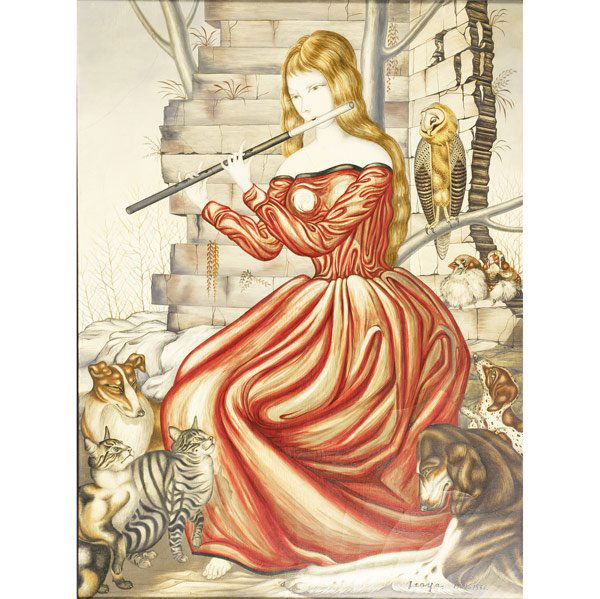 Foussa Itaya (Japanese/French, 1919-) Untitled, 19: Foussa Itaya (Japanese/French, 1919-) Untitled, 1965; Oil on canvas (framed); Signed and dated; 32'' x 24''; Provenance: Private Collection, California