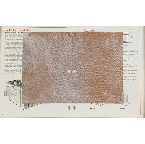 Rudolf Stingel (American, b. 1956) Untitled; Mixe: Rudolf Stingel (American, b. 1956) Untitled; Mixed media (framed); 10 1/2'' x 16 3/4'' (sheet); Provenance: Private Collection, New York