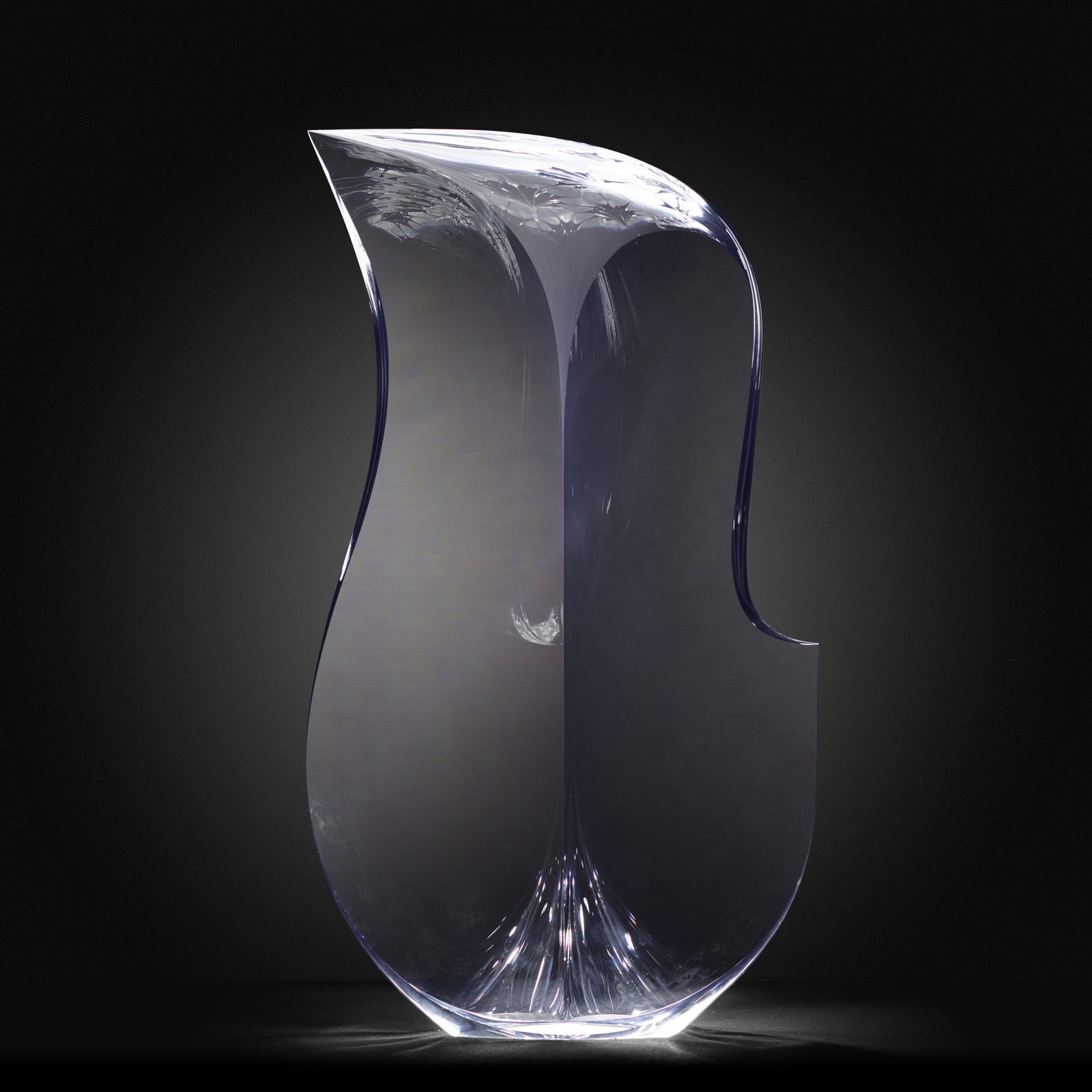 Christopher Ries, Embrace: Christopher Ries Embrace USA, 2008cut, ground, and polished optical crystal33.5 h × 18.75 w × 5.625 d in (85 × 48 × 14 cm) Etched signature and date '© Christopher Ries 1/