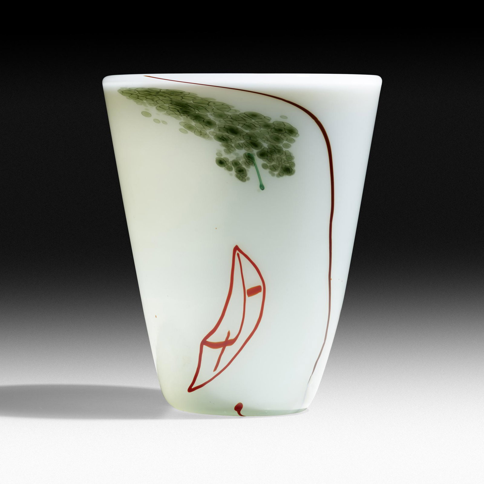 Dale Chihuly and Italo Scanga, Early Cylinder: Dale Chihuly and Italo Scanga Early Cylinder 1974hand-blown glass8.5 h × 7.5 dia in (22 × 19 cm) Provenance: Kate Elliott, Seattle | Collection of John Atzbach