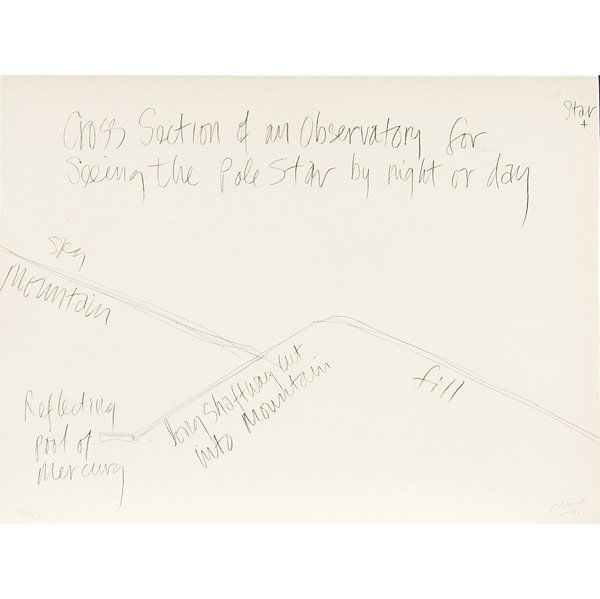 ROBERT MORRIS (American, b. 1931): ROBERT MORRIS (American, b. 1931) ''Cross Section,'' lithograph, 1971. (Provenance: Private Collection, Pennsylvania.) Signed, dated and numbered 83/150. 18'' x 24'' (sheet)
