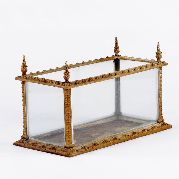 CAST IRON VICTORIAN GARDEN TERRARIUM: CAST IRON VICTORIAN GARDEN TERRARIUM 19th C. 19'' x 29'' x 14 1/2''