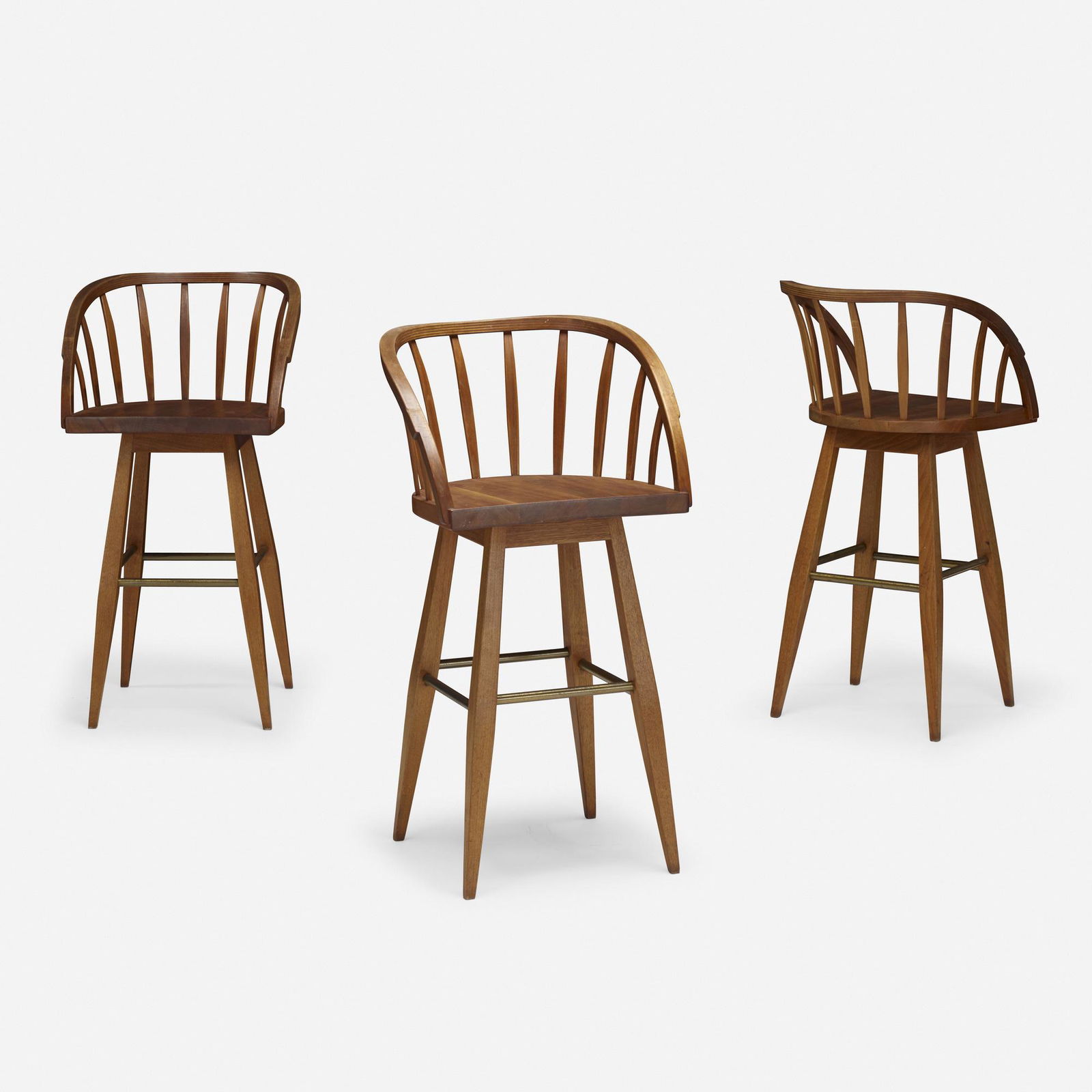Edward Wormley, Barstools model 5641, set of three (1 of 5)