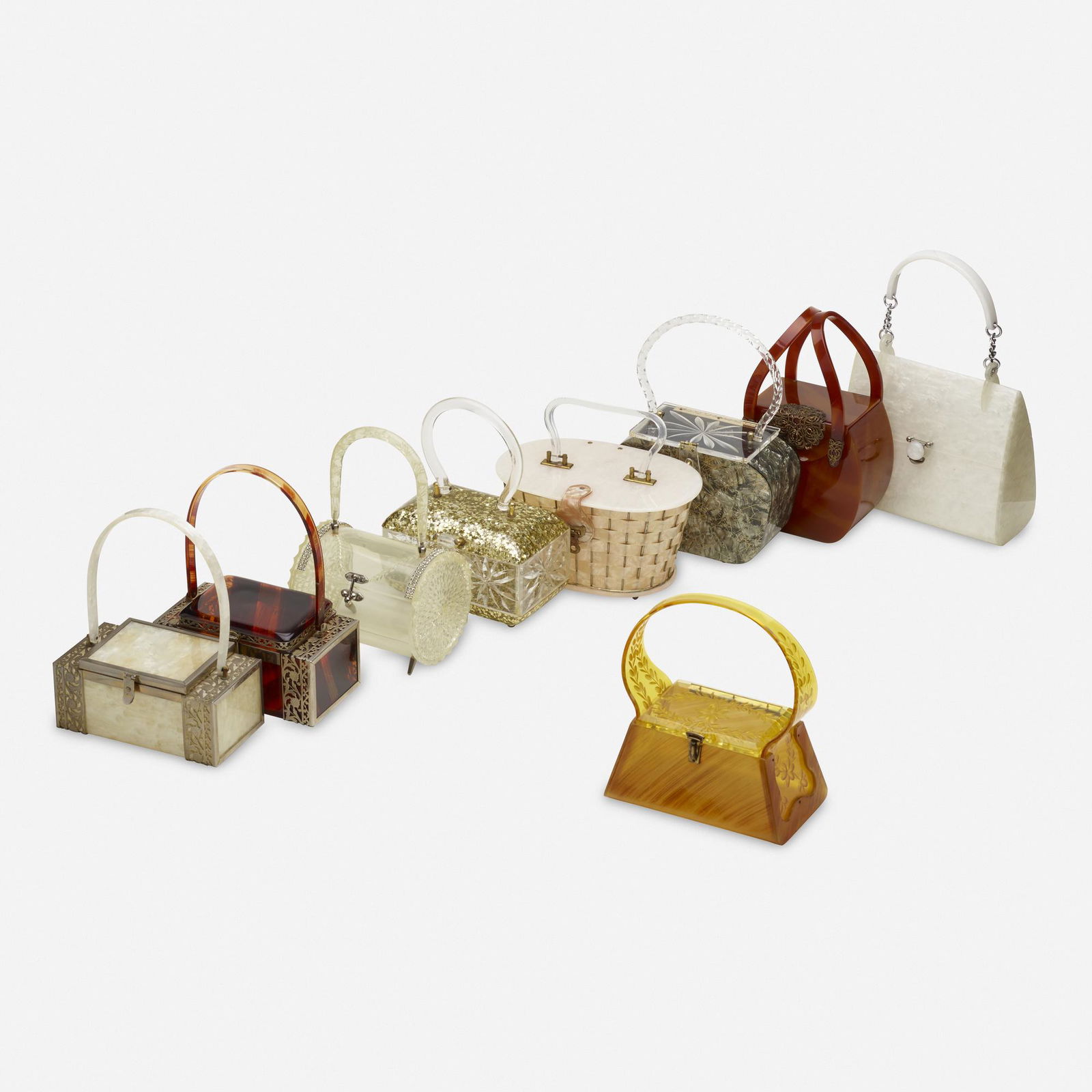 American, Collection of nine Lucite handbags (1 of 2)