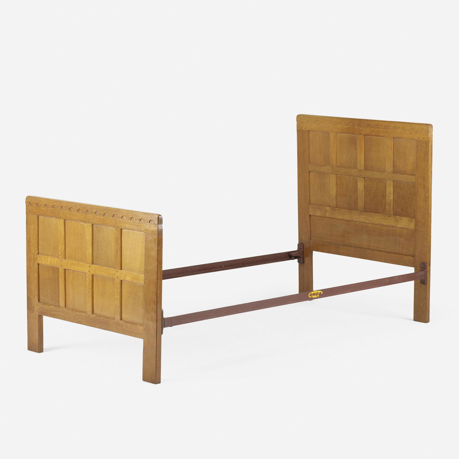 Robert (Mouseman) Thompson, Single bed frame (1 of 2)