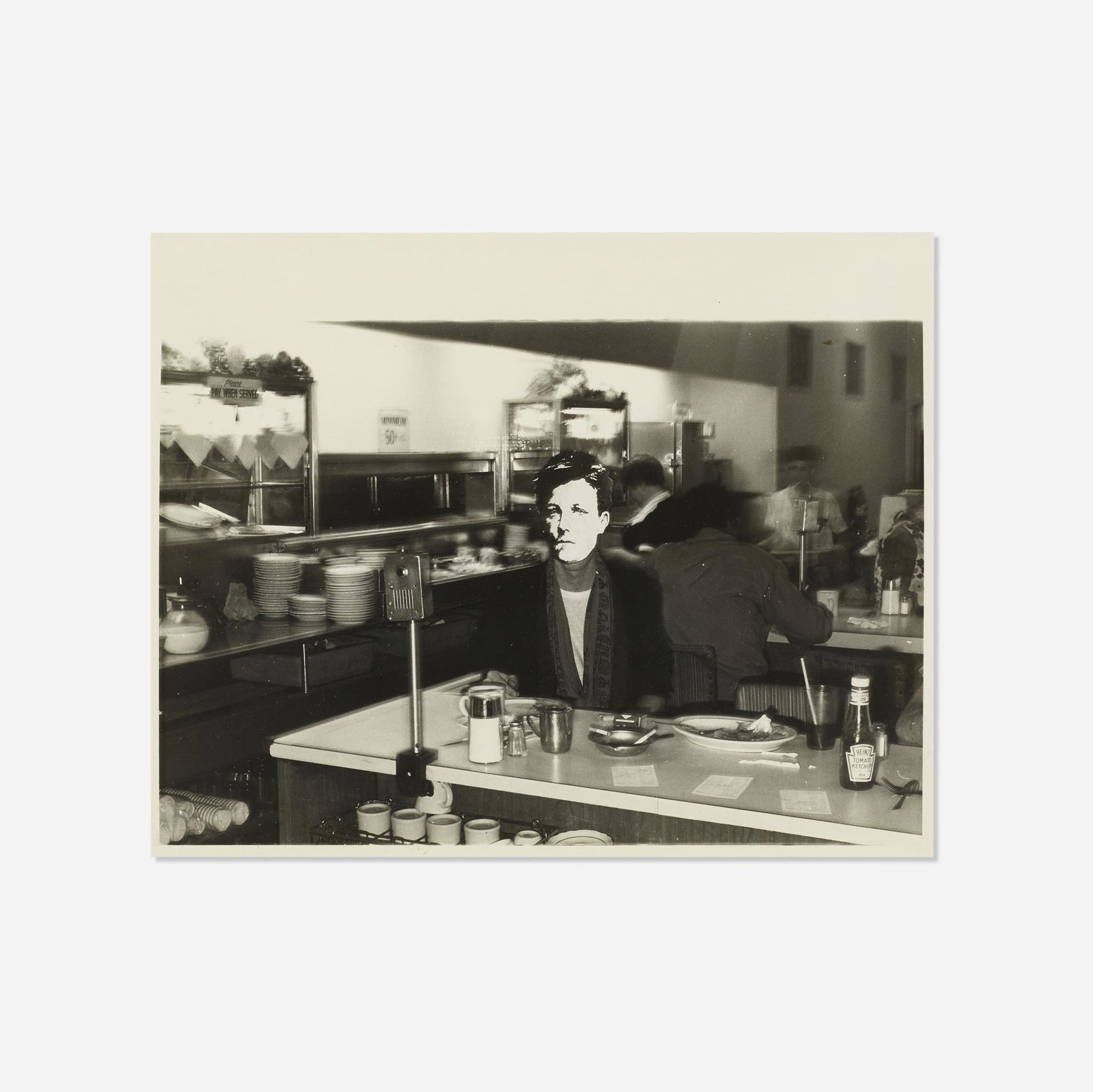 David Wojnarowicz, Rimbaud Series (Diner Counter): David Wojnarowicz Rimbaud Series (Diner Counter) 1979vintage gelatin silver print8 h × 10 w in (20 × 25 cm) This work was printed by the artist. Sold with a certificate of authenticit