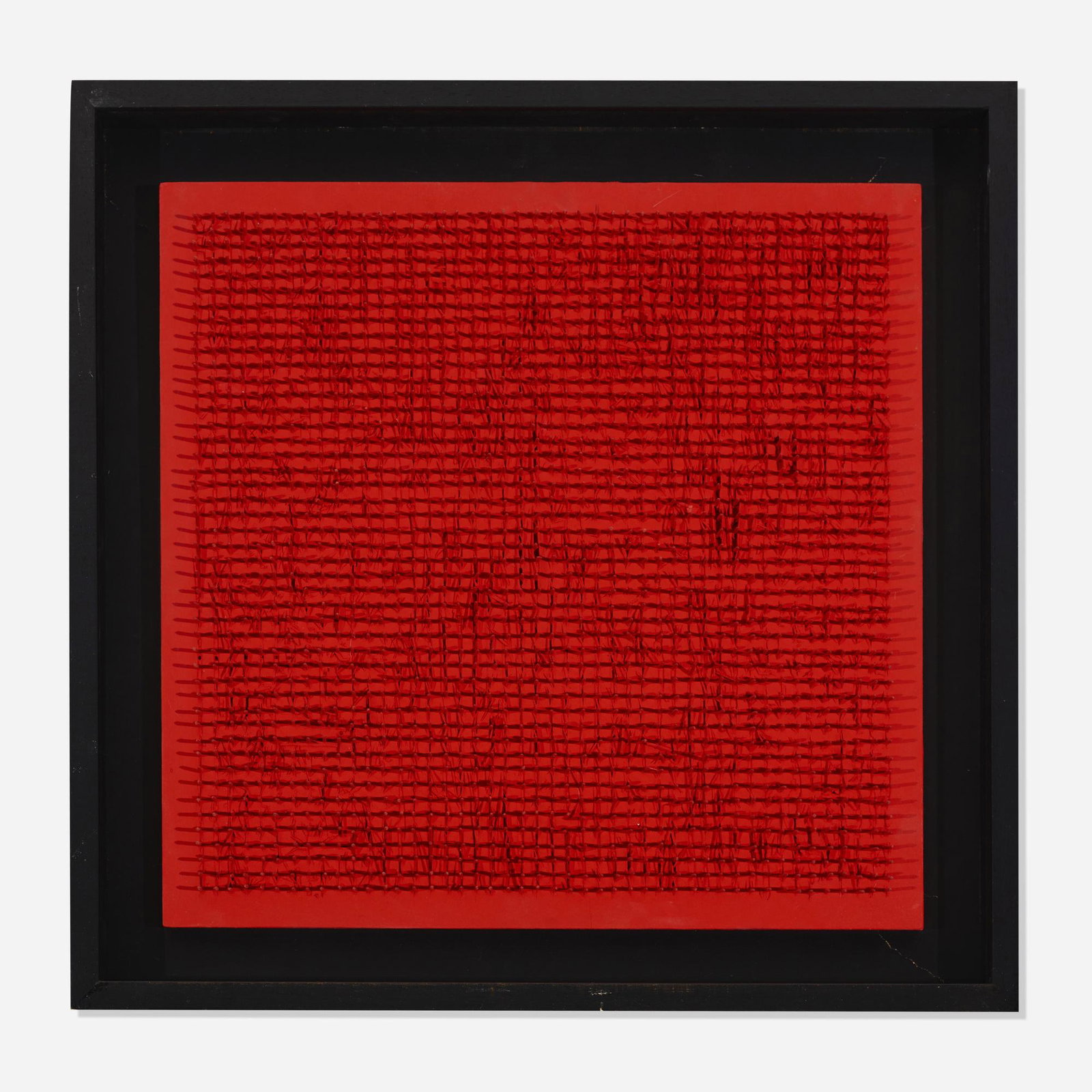 Bernard Aubertin, Tableau clous: Bernard Aubertin Tableau clous 1976 nails, wood, paint 19.75 h × 19.75 w in (50 × 50 cm) Signed and dated to verso 'Bernard Aubertin 1976'. Sold with a photo certificate signed by the a