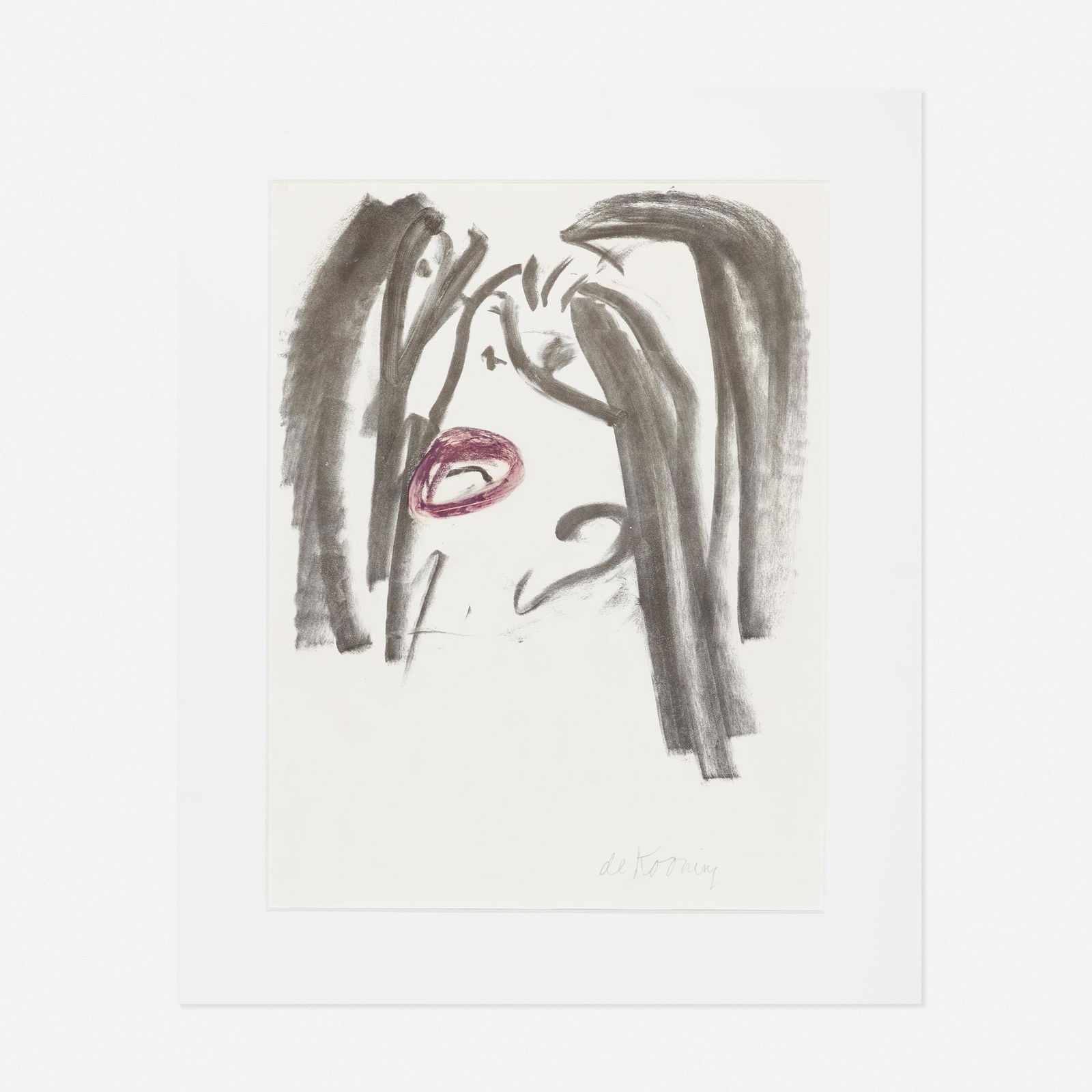 Willem de Kooning, Head of a Woman: Willem de Kooning Head of a Woman 1964lithograph in colors29 h × 19.75 w in (74 × 50 cm) Signed to lower right 'de Kooning'. This work is from the edition of 188 published by Total Co