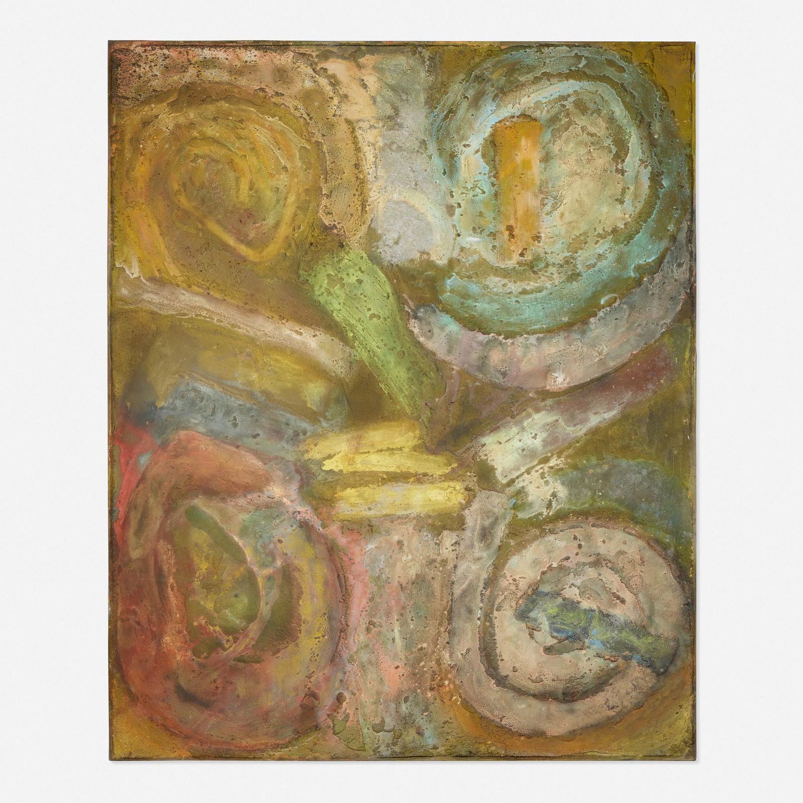 Bill Jensen, Vonidra #9: Bill Jensen Vonidra #9 1973oil and mixed media on canvas96.25 h × 77.25 w in (244 × 196 cm) Signed, titled and dated to verso 'Vonidra Bill Jensen 1973'. Provenance: