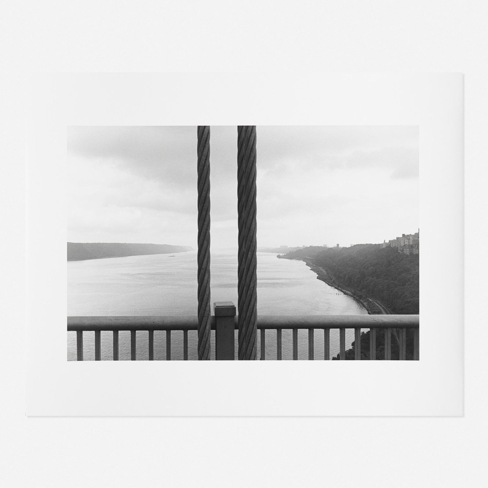 Lee Friedlander, George Washington Bridge: Lee Friedlander George Washington Bridge 1973gelatin silver print11 h × 13.875 w in (28 × 35 cm) Signed, titled and dated to verso 'Lee Friedlander GW Bridge 1973 142-20'.