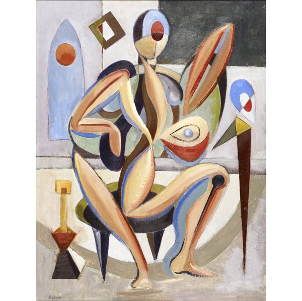 Louis K. Stone (American, 1902-1984) Untitled: Louis K. Stone (American, 1902-1984) Untitled; Oil on canvas (framed); Signed; 26'' x 20''; Provenance: Private Collection, Conneticut