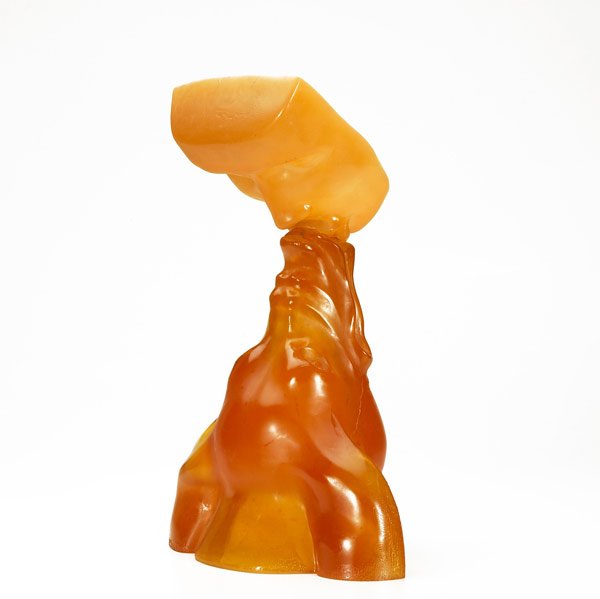 Dennis Oppenheim (American, b. 1938) Dog Eats Man: Dennis Oppenheim (American, b. 1938) Dog Eats Man; Plastic; 18'' high; Provenance: Private Collection, Belgium