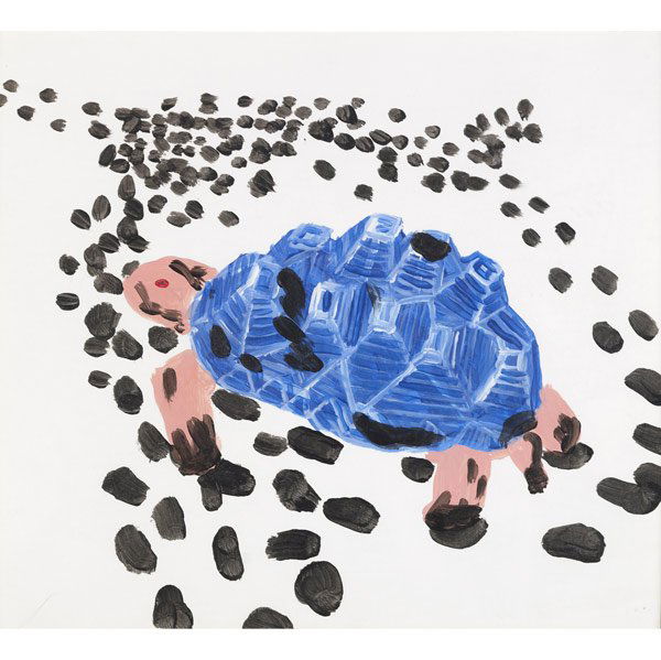 David Shrigley (British, b. 1968) Untitled (Turtle: David Shrigley (British, b. 1968) Untitled (Turtle), 1999; Acrylic on paper (framed); Signed and dated; 14'' x 15 3/4'' (sheet); Provenance: Private Collection, San Francisco