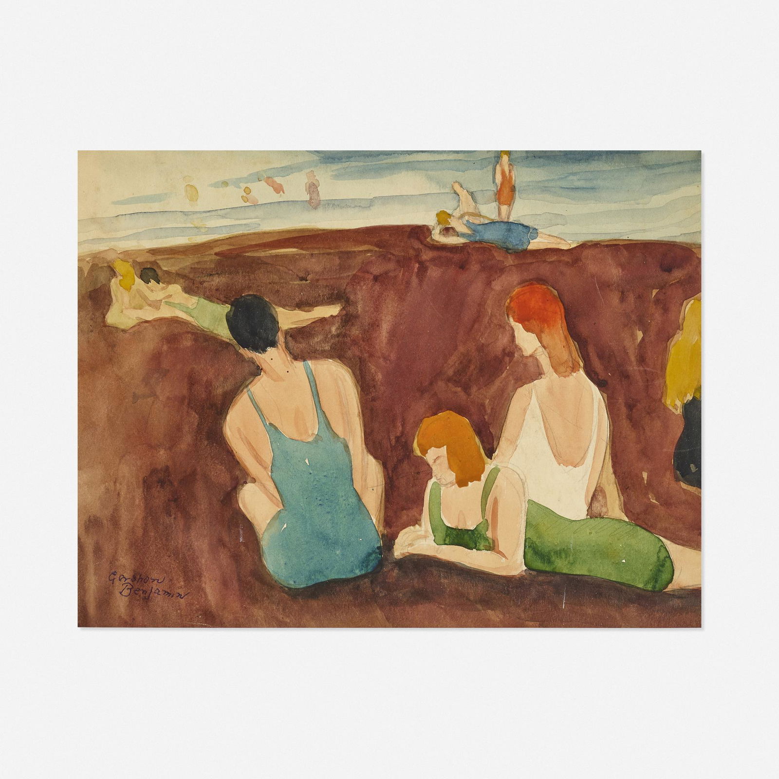 Gershon Benjamin, Bathers at the Beach (1 of 3)