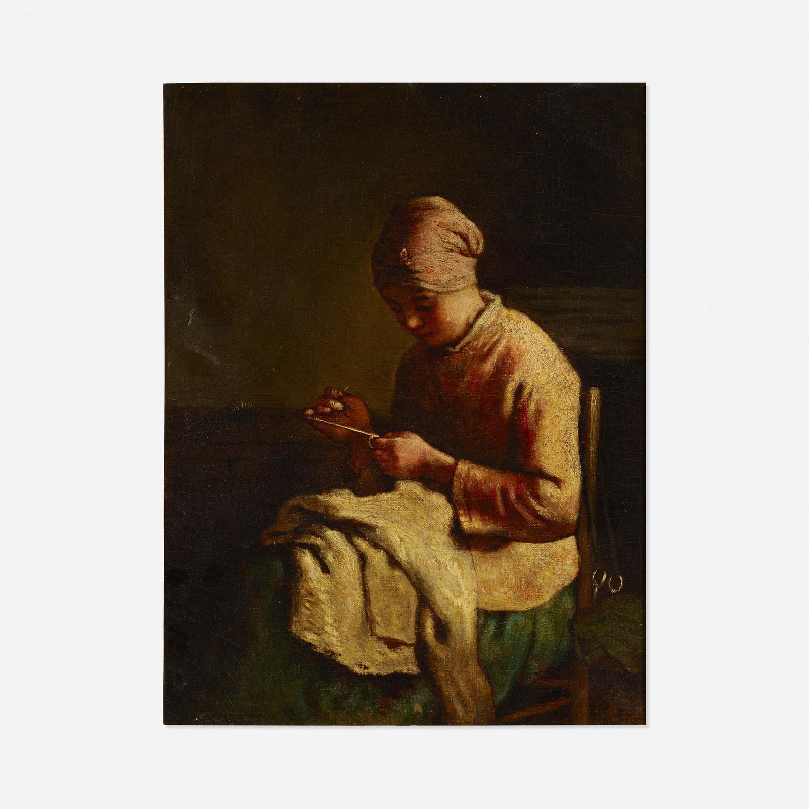 Jean-François Millet, attribution, The Seamstress (1 of 3)
