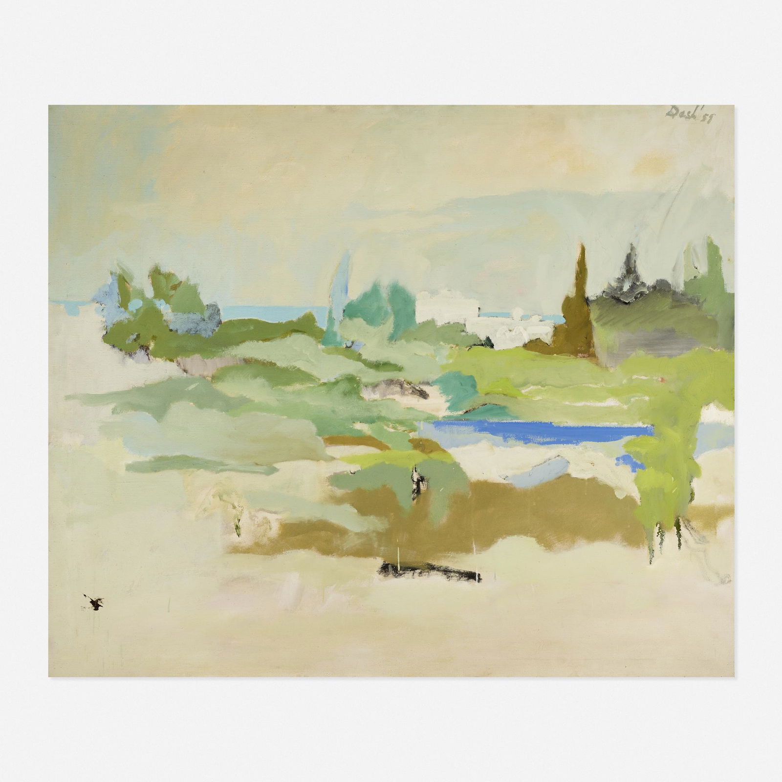 Robert Dash, Untitled: Robert Dash Untitled 1958oil on canvas42 h × 50 w in (107 × 127 cm) Signed and dated to upper right 'Dash '58'.