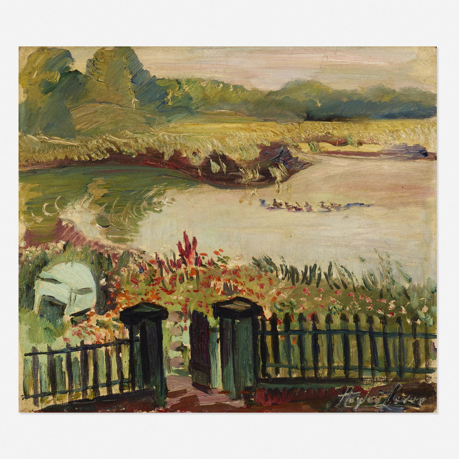 Hayley Lever, Garden Gate with Pond (1 of 2)