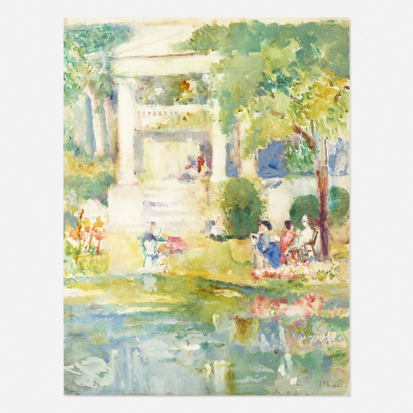 Annie Gooding Sykes, By a Reflecting Pond (1 of 3)