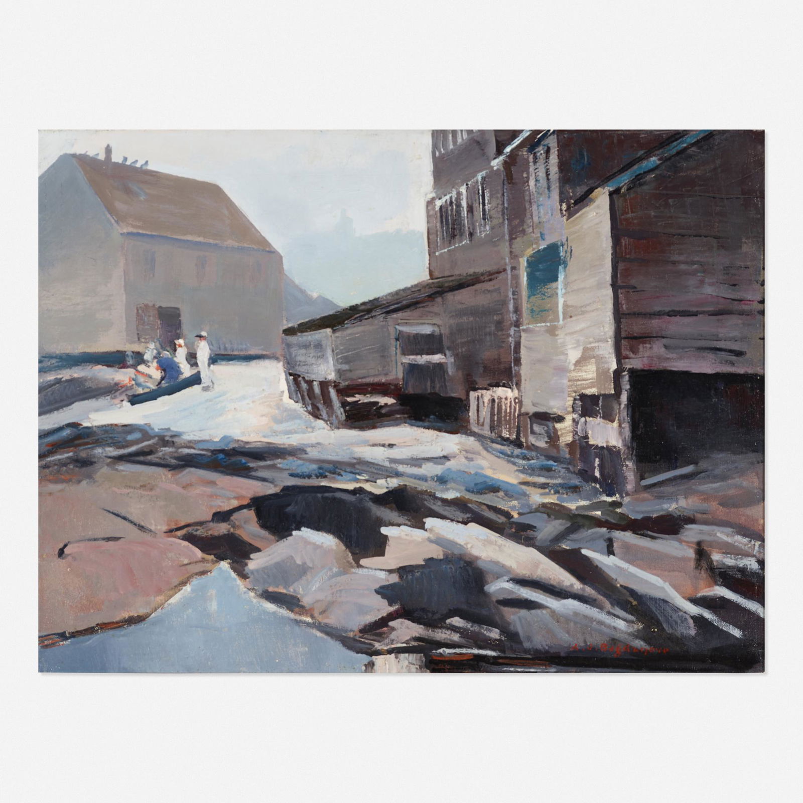 Abraham Bogdanove, At Fish Beach, Monhegan (1 of 3)