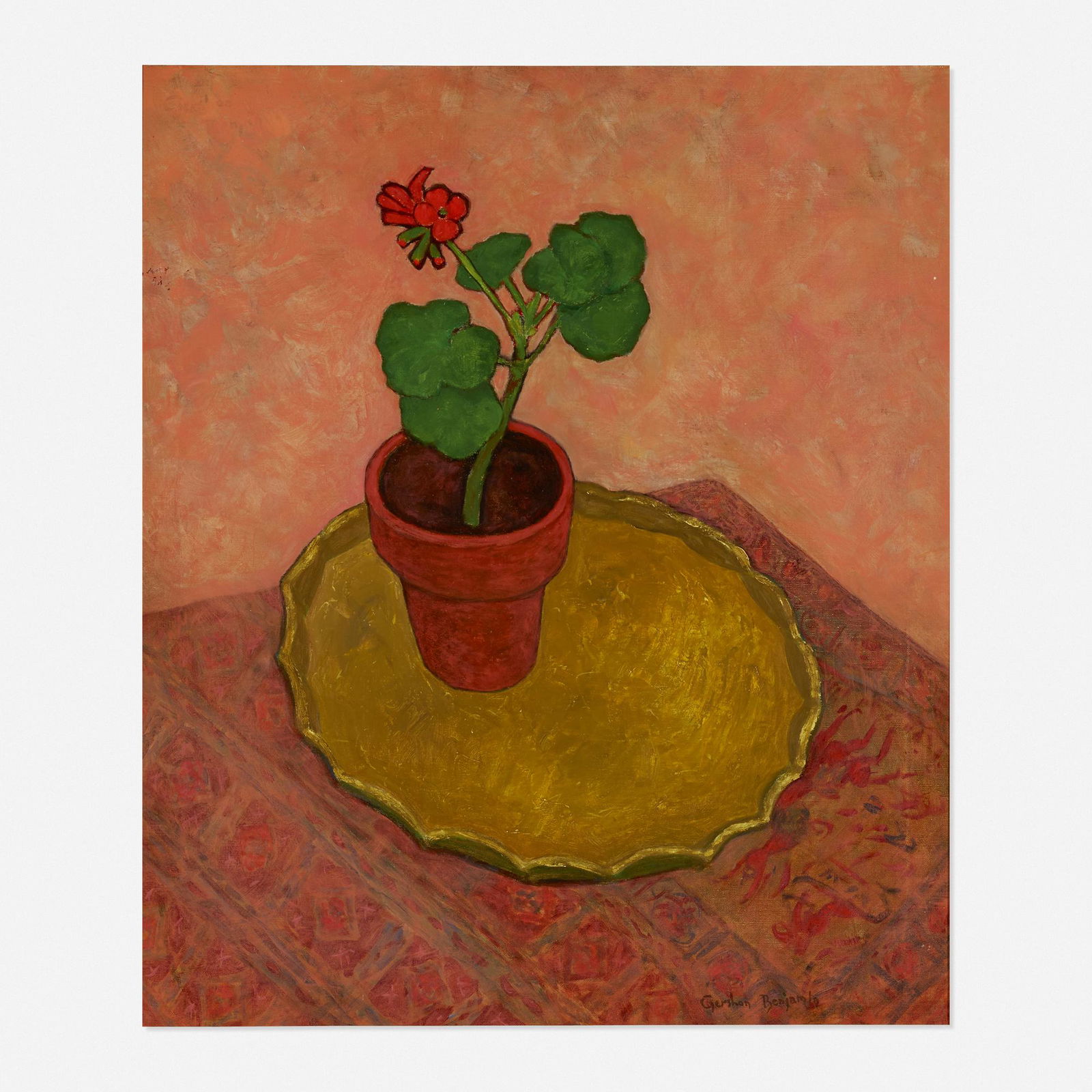 Gershon Benjamin, Geranium Still Life (1 of 3)