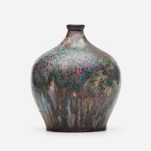 Fernand Rumèbe, Vase: Fernand Rumèbe Vase France, c. 1915glazed stoneware9.25 h × 7 dia in (23 × 18 cm) Glazed signature to underside 'F. Rumèbe'. Provenance: Important Private Coll