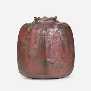 Raoul Lachenal, Vase: Raoul Lachenal Vase France, c. 1900oxblood glazed stoneware8 h × 7 dia in (20 × 18 cm) Glazed signature to underside 'Lachenal RL' and incised 'G'. Provenance: