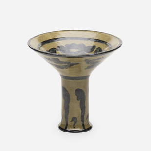 Fernand Rumèbe, Vase: Fernand Rumèbe Vase France, c. 1920glazed stoneware7 h × 7.25 dia in (18 × 18 cm) Glazed signature to underside 'FR'. This work will preview and ship from Rago in