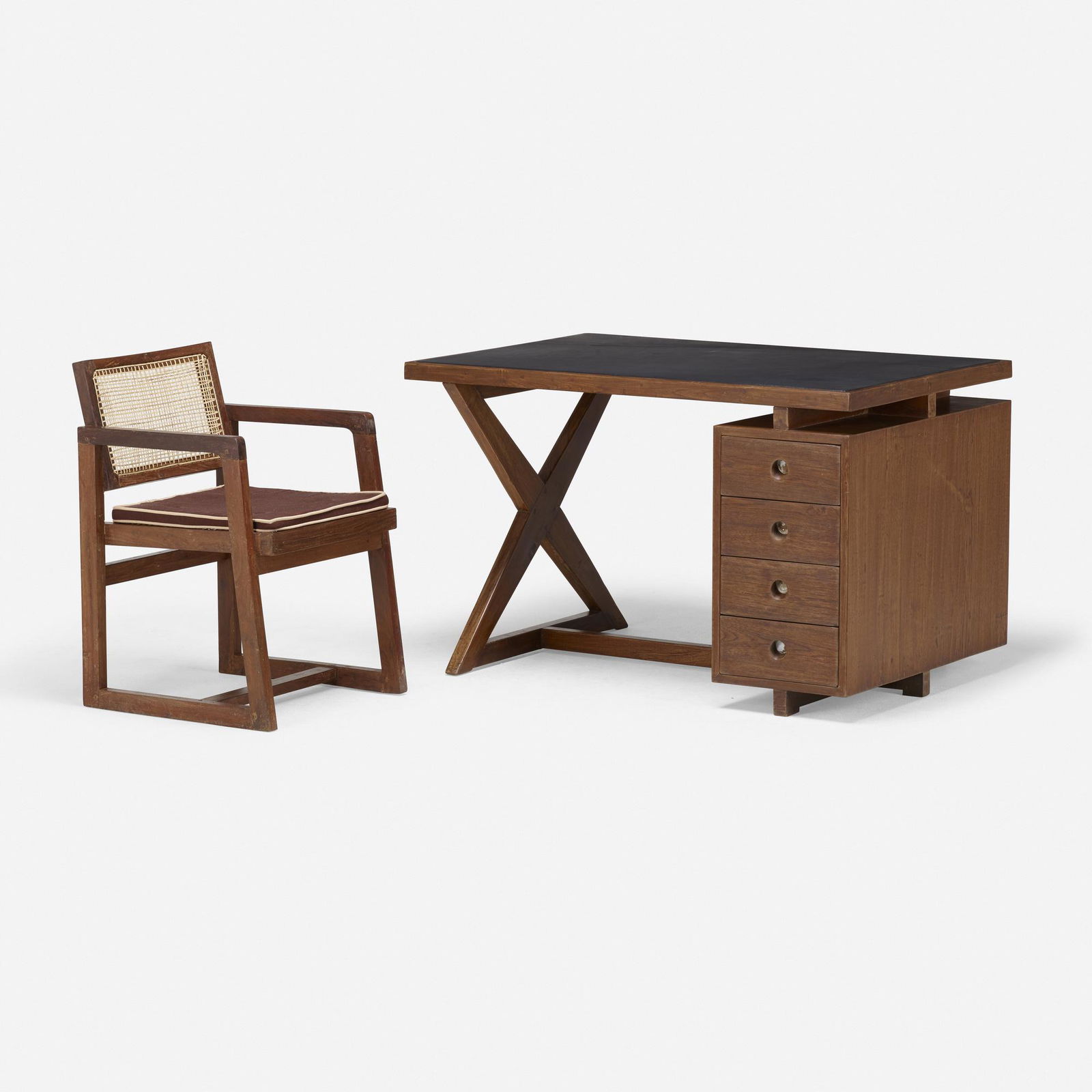 Pierre Jeanneret, Desk and armchair (1 of 4)