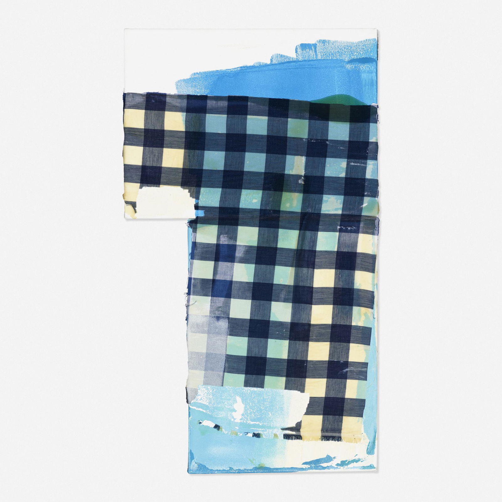 Alex Hubbard, Untitled: Alex Hubbard Untitled 2010oil, acrylic, fiberglass, resin and cloth on two joined canvases28 h × 16 w in (71 × 41 cm) Signed and dated to verso 'Hubbard 2010'. Provenan