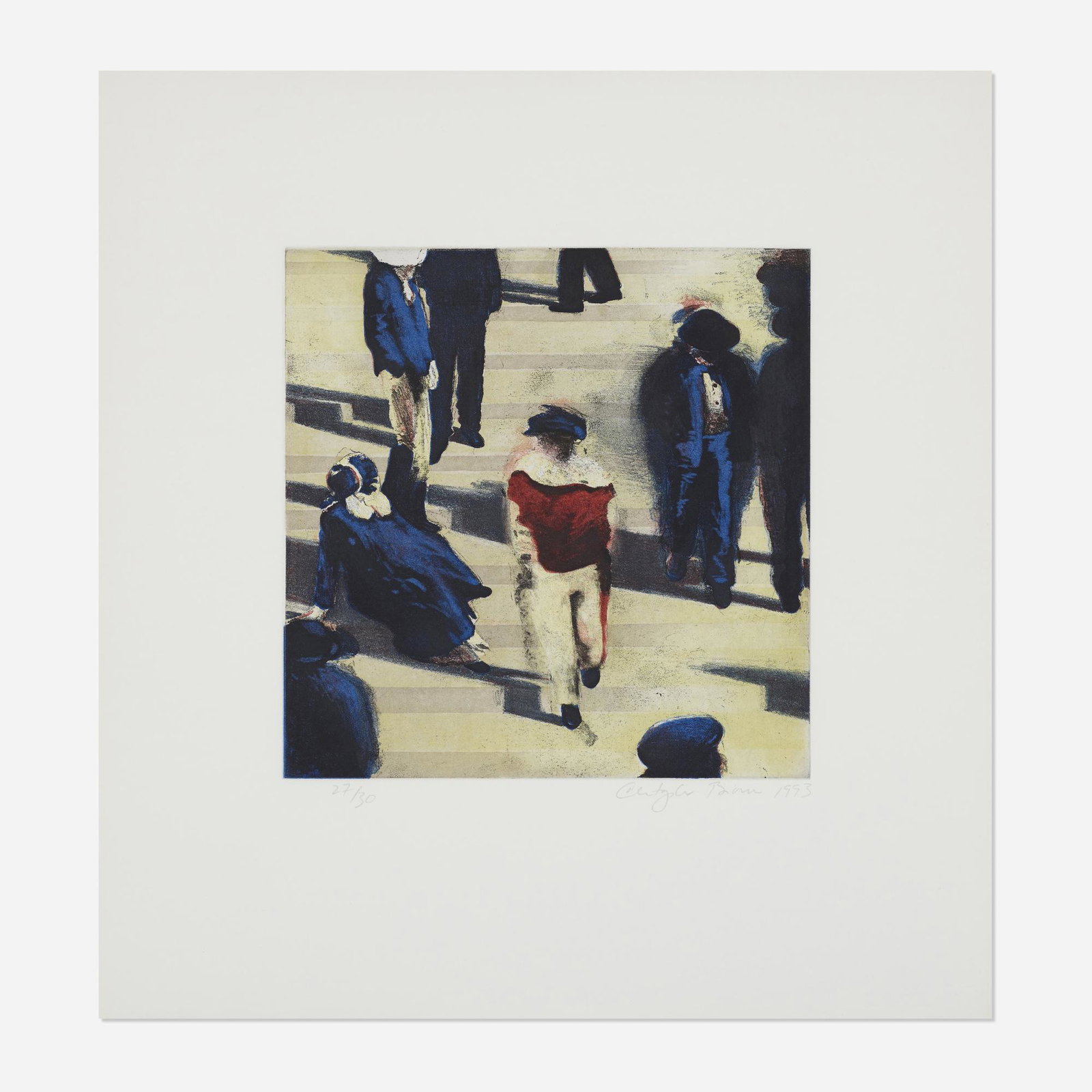 Christopher Brown, 82nd Street: Christopher Brown 82nd Street 1993 etching with soft ground, spit-bite and aquatint in colors 18 h × 17 w in (46 × 43 cm) Image measures: 9.75 h x 9.75 w inches Signed, dated and