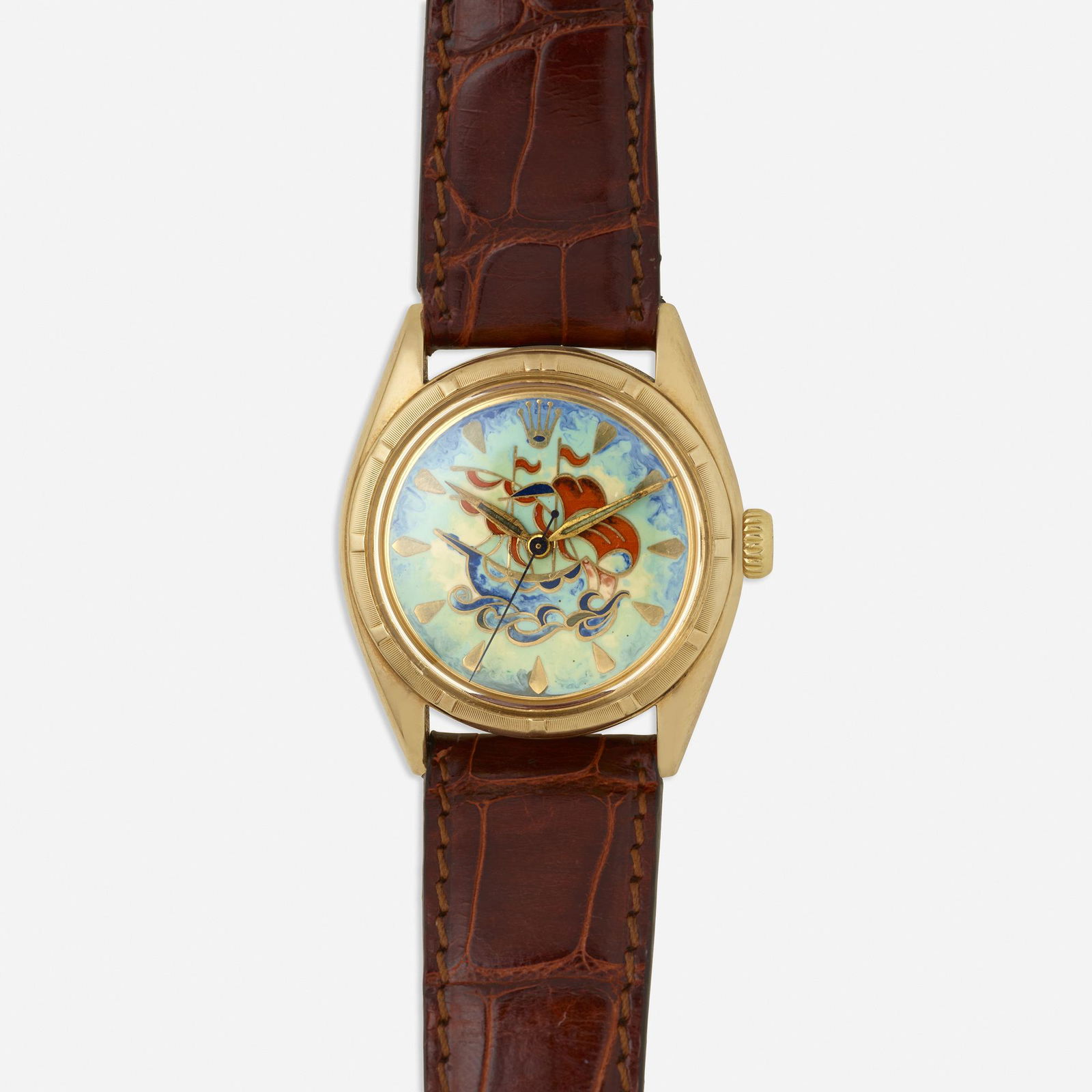 Rolex, Enamel wristwatch, Ref. 6085 (1 of 3)