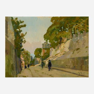 Elie Anatole Pavil, La Rue des Saules: Elie Anatole Pavil La Rue des Saules oil on canvas 21.25 h × 29 w in (54 × 74 cm) This work was reviewed by Pierre-Yves Gallard and will be included in the forthcoming catalogue