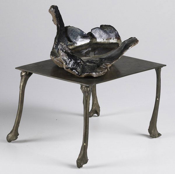 STEVE TOBIN SCULPTURE: STEVE TOBIN Exploded Earth sculpture on original bronze base.