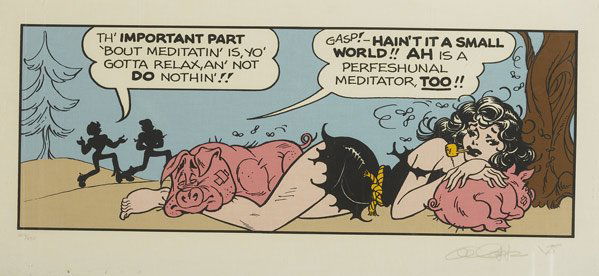 AL CAPP (American, 1909-1979): AL CAPP (American, 1909-1979) Four Screenprints (Li'l Abner, Daisy Mae and Shmoos, Daisy Mae, It's a Small World and A Childs Dream, Daisy Mae.) All signed, 3 dated and numbered out an edition of 250.