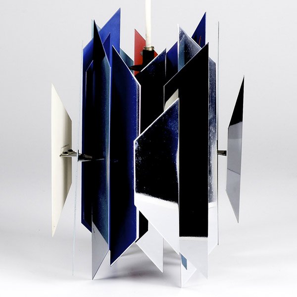 SIMON HENNINGSEN PENDANT LAMP: SIMON HENNINGSEN/LYFA Tivolilampe pendant lamp, ca. 1965. Unmarked. 12 3/4'' x 10''