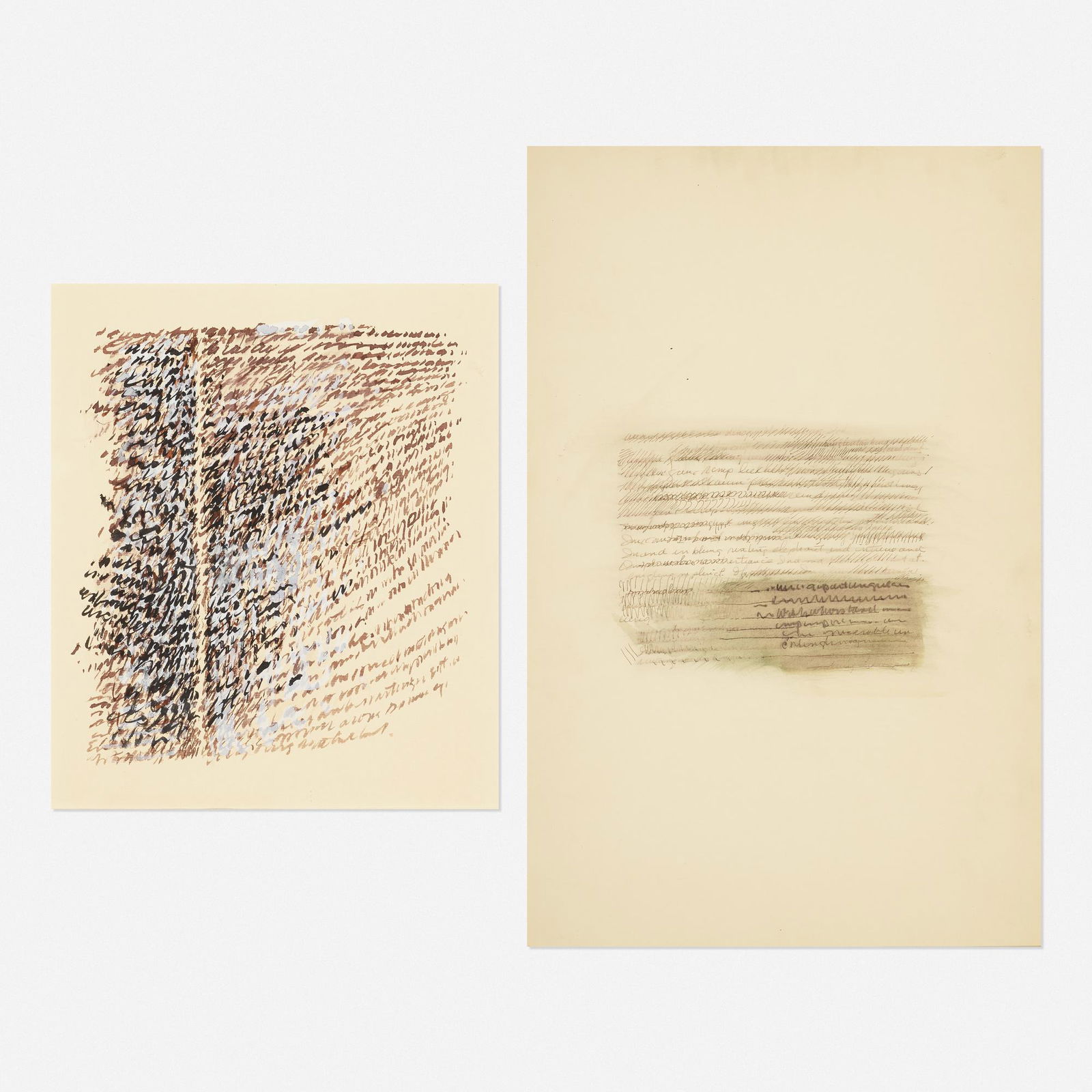 George Deem, Untitled; Double Paragraph (two works) (1 of 3)