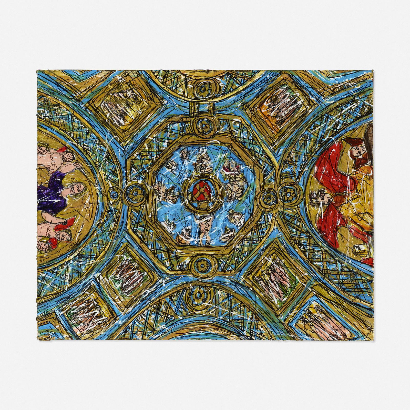 Federico Solmi, Untitled (from The Evil Empire): Federico Solmi Untitled (from The Evil Empire) 2008mixed media on paper mounted on wood panel8 h × 10 w in (20 × 25 cm) Signed and dated to verso 'Federico Solmi 2008'.