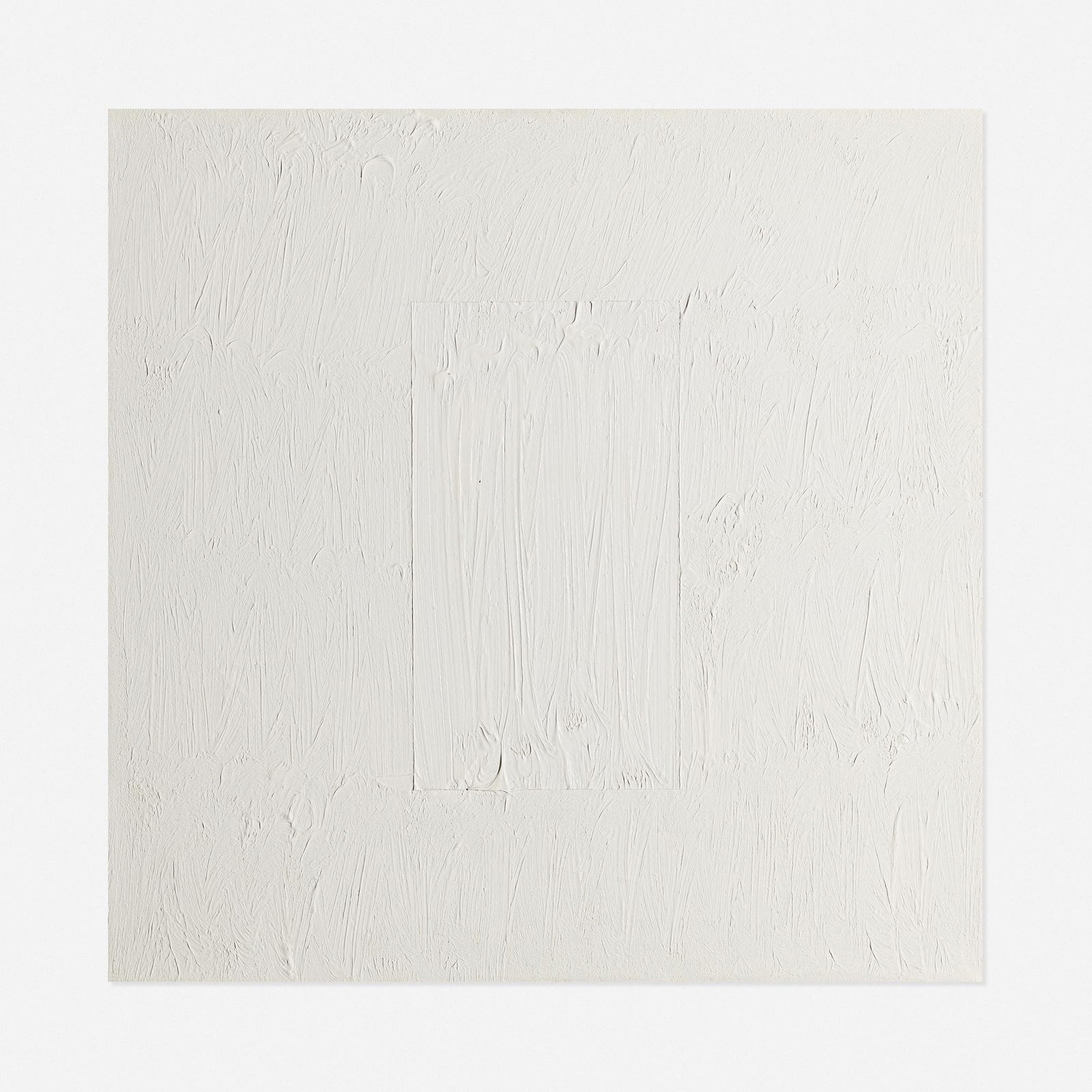 Max Gimblett, White: Max Gimblett White 1981oil on canvas20? h × 20? w in (53 × 53 cm) Signed, titled and dated to verso 'White Max Gimblett 1981'. Provenance: New Arts Program, Ku