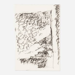 Ursula Von Rydingsvard, Untitled: Ursula Von Rydingsvard Untitled 1983charcoal on paper15 h × 22¼ w in (38 × 57 cm) Signed and dated to verso 'Ursula 1983'. Provenance: New Arts Program, Kutzto